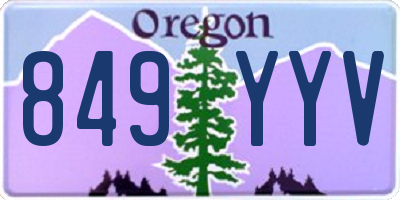 OR license plate 849YYV