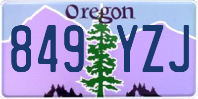 OR license plate 849YZJ