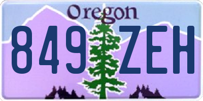 OR license plate 849ZEH