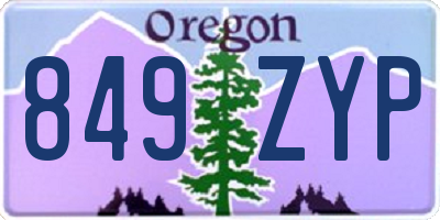 OR license plate 849ZYP