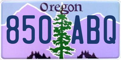OR license plate 850ABQ
