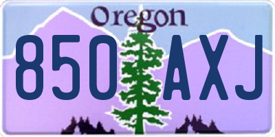 OR license plate 850AXJ