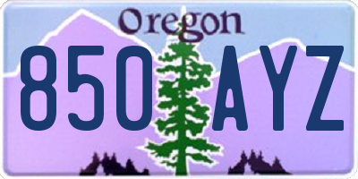 OR license plate 850AYZ