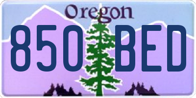 OR license plate 850BED