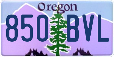 OR license plate 850BVL