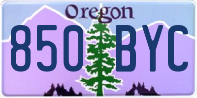OR license plate 850BYC