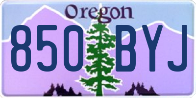 OR license plate 850BYJ