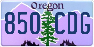 OR license plate 850CDG