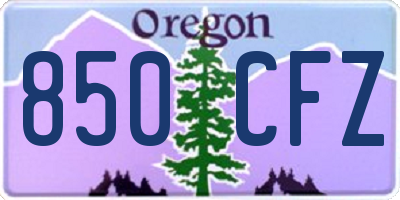 OR license plate 850CFZ