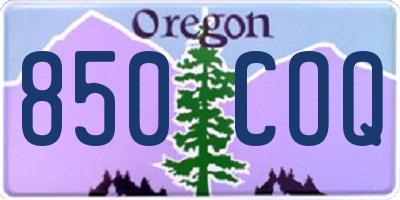 OR license plate 850COQ