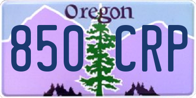 OR license plate 850CRP