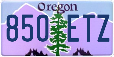 OR license plate 850ETZ