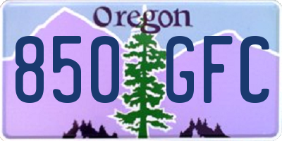 OR license plate 850GFC