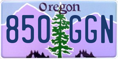 OR license plate 850GGN