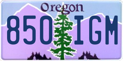OR license plate 850IGM