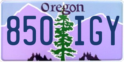 OR license plate 850IGY