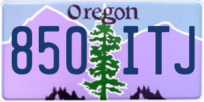 OR license plate 850ITJ