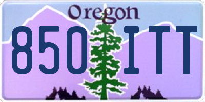 OR license plate 850ITT