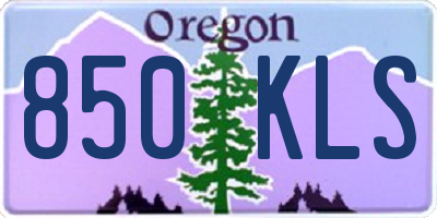 OR license plate 850KLS
