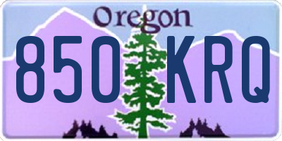 OR license plate 850KRQ