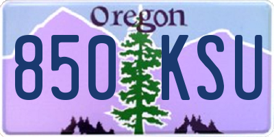OR license plate 850KSU