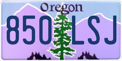 OR license plate 850LSJ