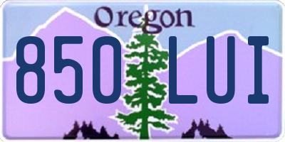 OR license plate 850LUI