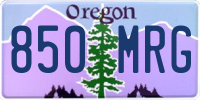 OR license plate 850MRG