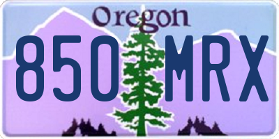 OR license plate 850MRX