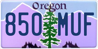 OR license plate 850MUF
