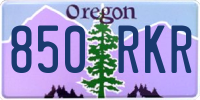 OR license plate 850RKR