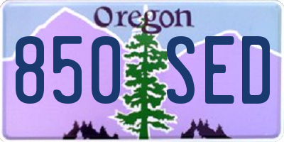 OR license plate 850SED