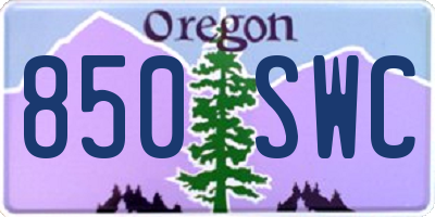 OR license plate 850SWC