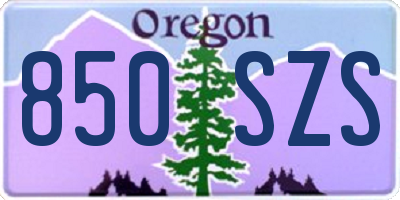 OR license plate 850SZS