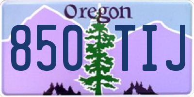 OR license plate 850TIJ
