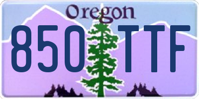 OR license plate 850TTF