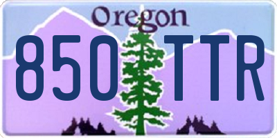 OR license plate 850TTR