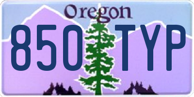 OR license plate 850TYP