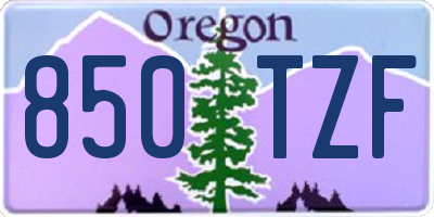 OR license plate 850TZF
