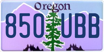 OR license plate 850UBB