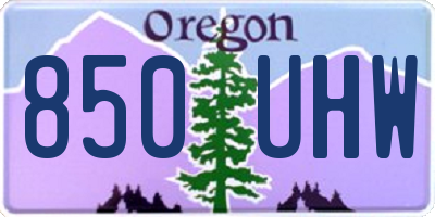 OR license plate 850UHW