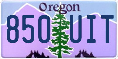 OR license plate 850UIT