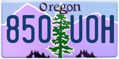 OR license plate 850UOH