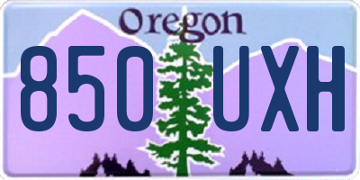 OR license plate 850UXH