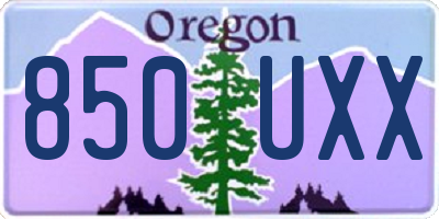 OR license plate 850UXX
