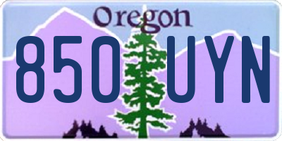 OR license plate 850UYN