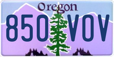OR license plate 850VOV