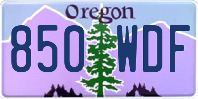 OR license plate 850WDF