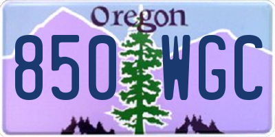 OR license plate 850WGC