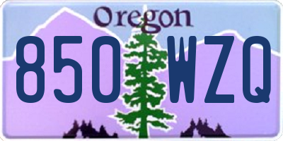 OR license plate 850WZQ